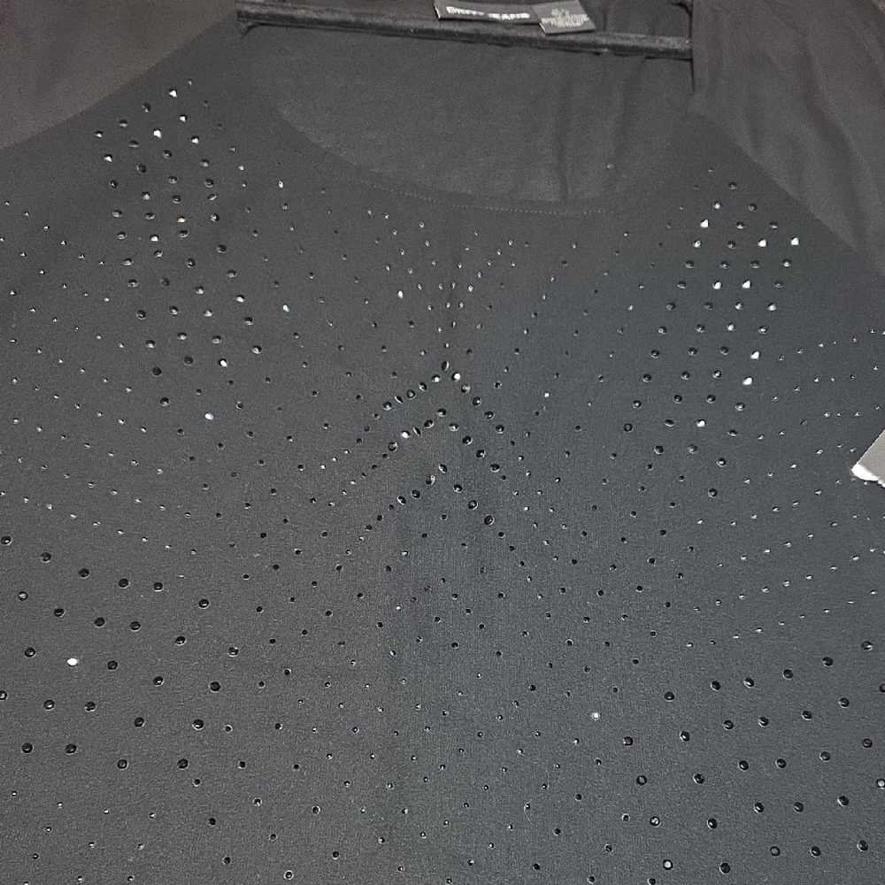 DKNY JEANS  Black Layered Blouse,ZISE L - Picture 4 of 7